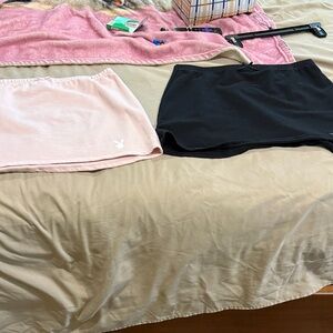 PLAYBOY Pink & Black Mini Skirts Set